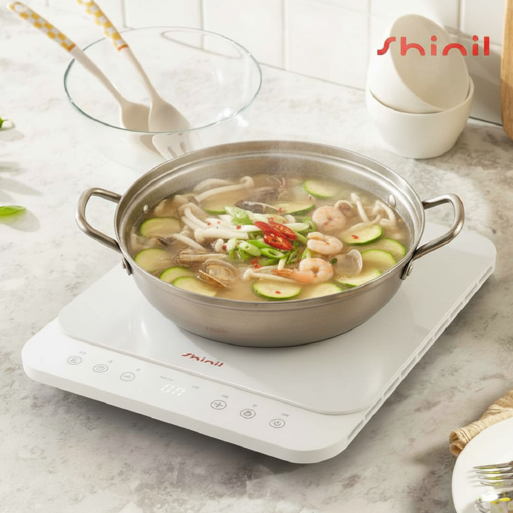 신일 1구 인덕션 전기 레인지 가정용 업소용 휴대용 탕비실 미니 슬림 캠핑