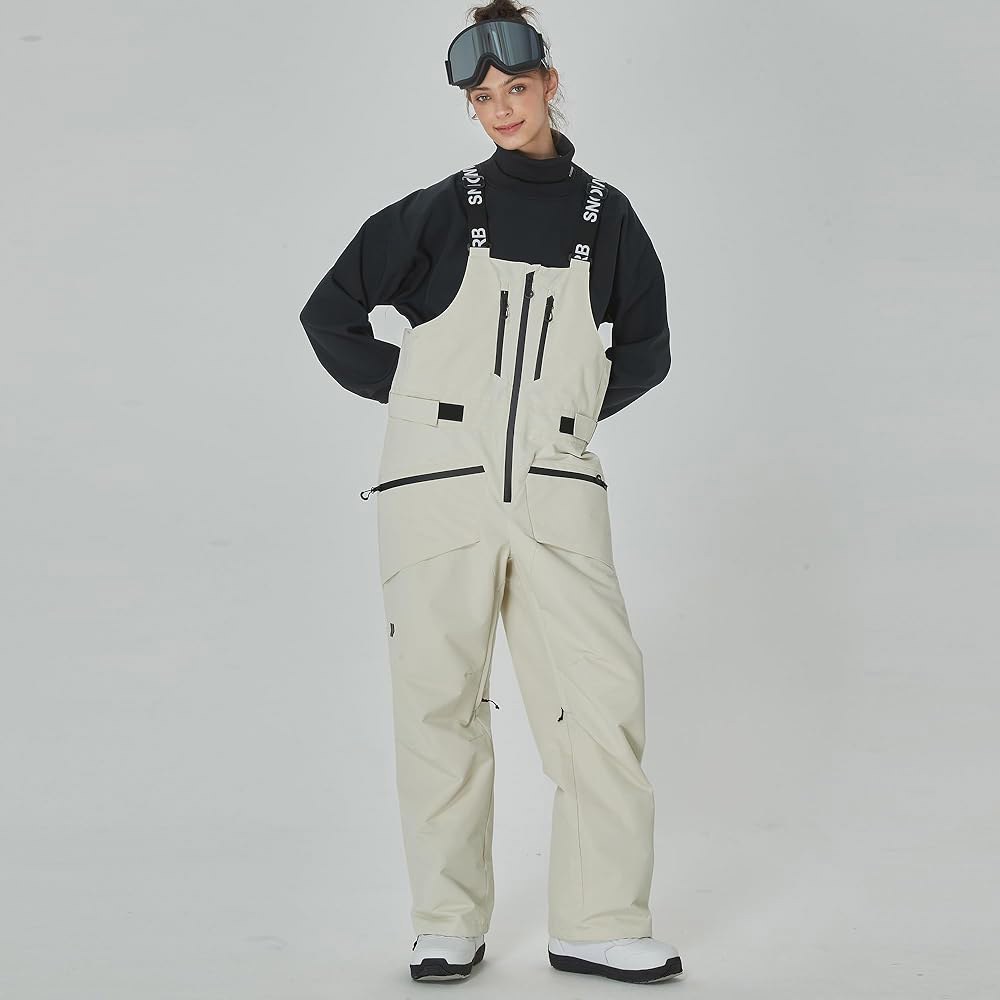 SNOWVERB Mountain Baggy Outdoor Research 스노우 오버롤, 방수, 조절 가능한 스키 스노우보드, 스트리트웨어 턱받이, 겨울 스포츠용 - 상세 이미지 3