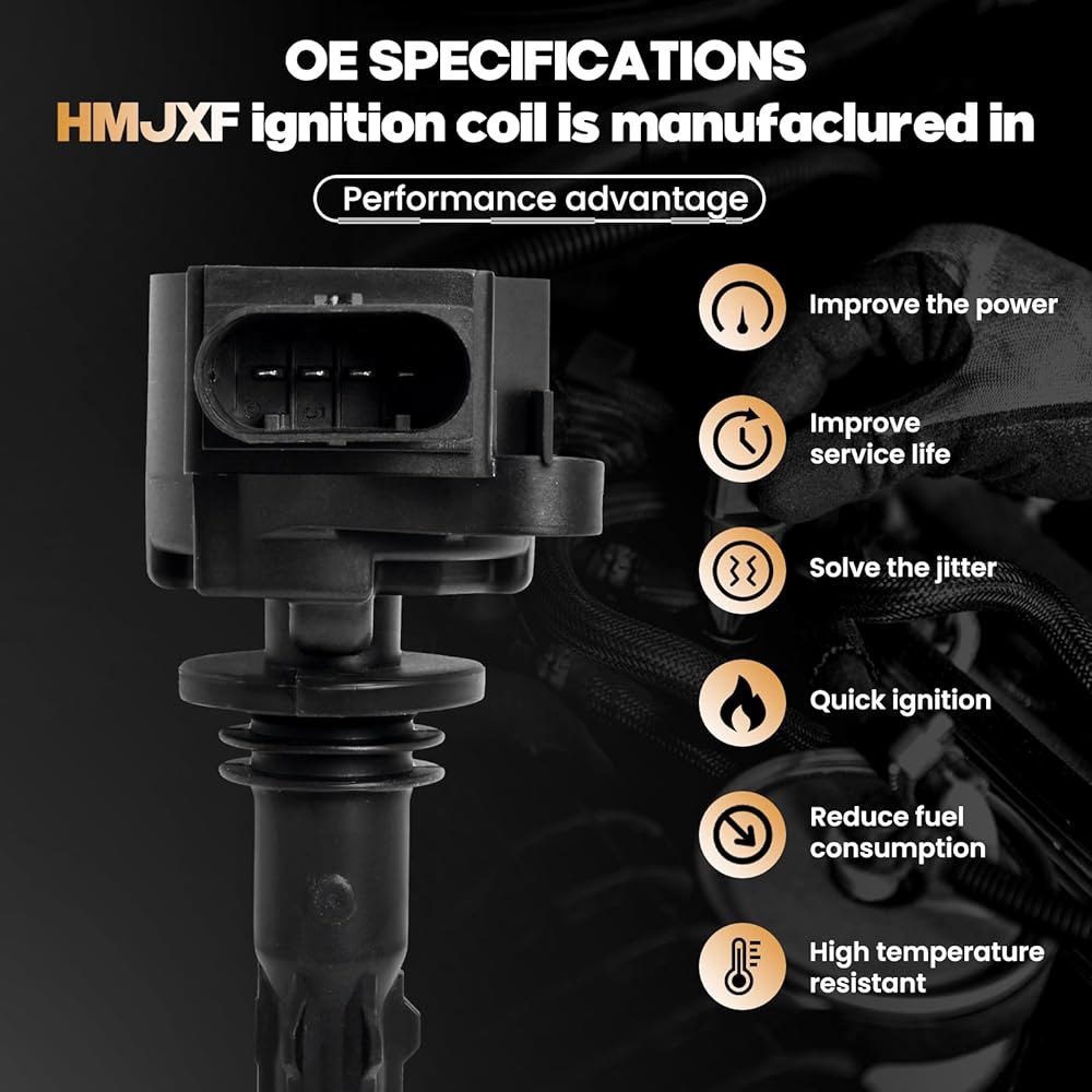 HMJXF 점화 코일 UF535 (1세트) 3.5L V6 메르세데스 벤츠 E350 ML350 GLK350 R350 C230 C280 C350 SLK350 2006 2007 2009 - 상세 이미지 2