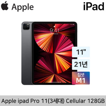 [중고]기업렌탈제품 Apple ipad 애플 아이패드 Pro 11(3세대) Cellular 128GB 태블릿PC A2459/충전케이블포함