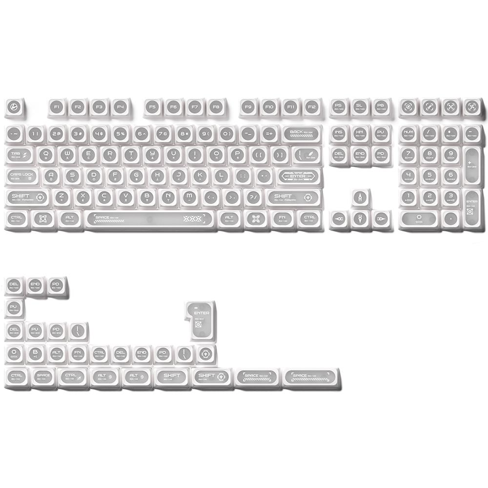 캣츠아이 화이트 한글 반투명 키캡 CHERRY PBT 기계식키보드 호환 키캡 136키 - 상세 이미지 3