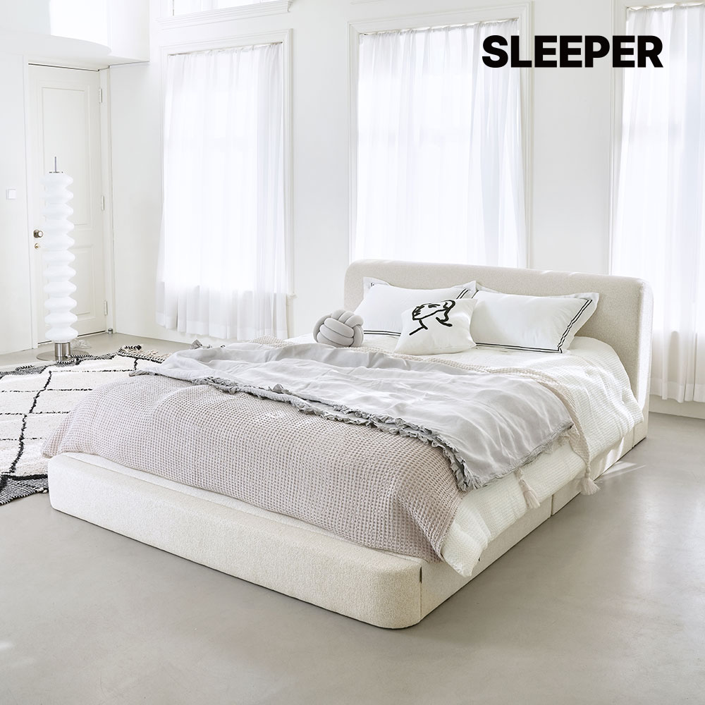 슬립퍼 아치 패브릭 침대 프레임 LK 라지킹 사이즈 침대