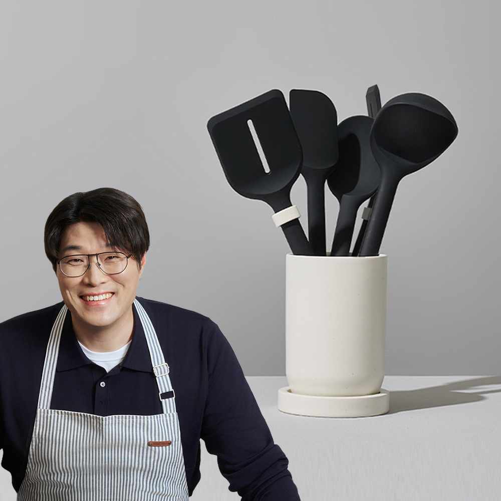 데켓 실리콘 키친툴 5P 세트(조리도구 4P+조리도구통 1P)