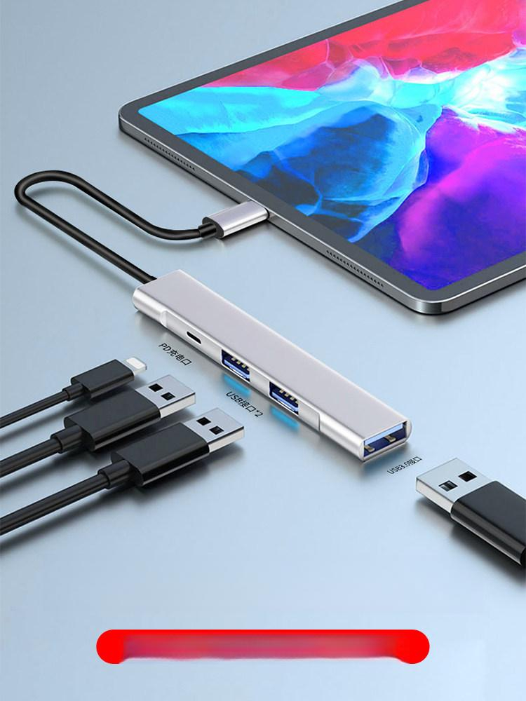 sd카드리더기c타입 멀티 케이블 분배기 어댑터 USB 5-in-1 USB+충전+SD 2 - 상품 이미지