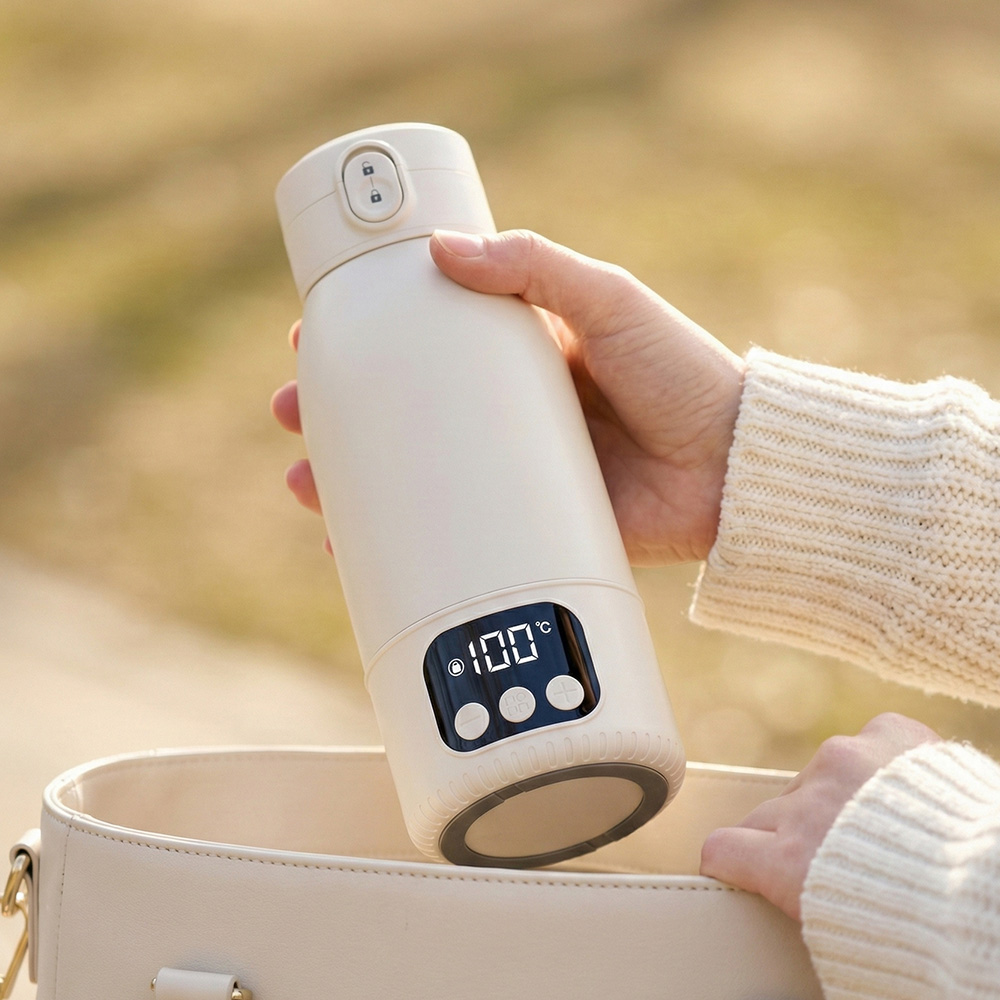 장바군이 휴대용 분유포트 500ml 무선 전기포트 여행용 100도가열