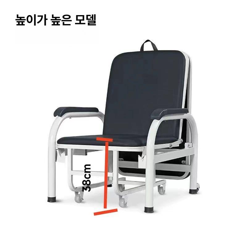 접이식 간이 베드 목욕 장애인용 블루 의자 이동식 보강 브라운 186 x 63 - 상세 이미지 4