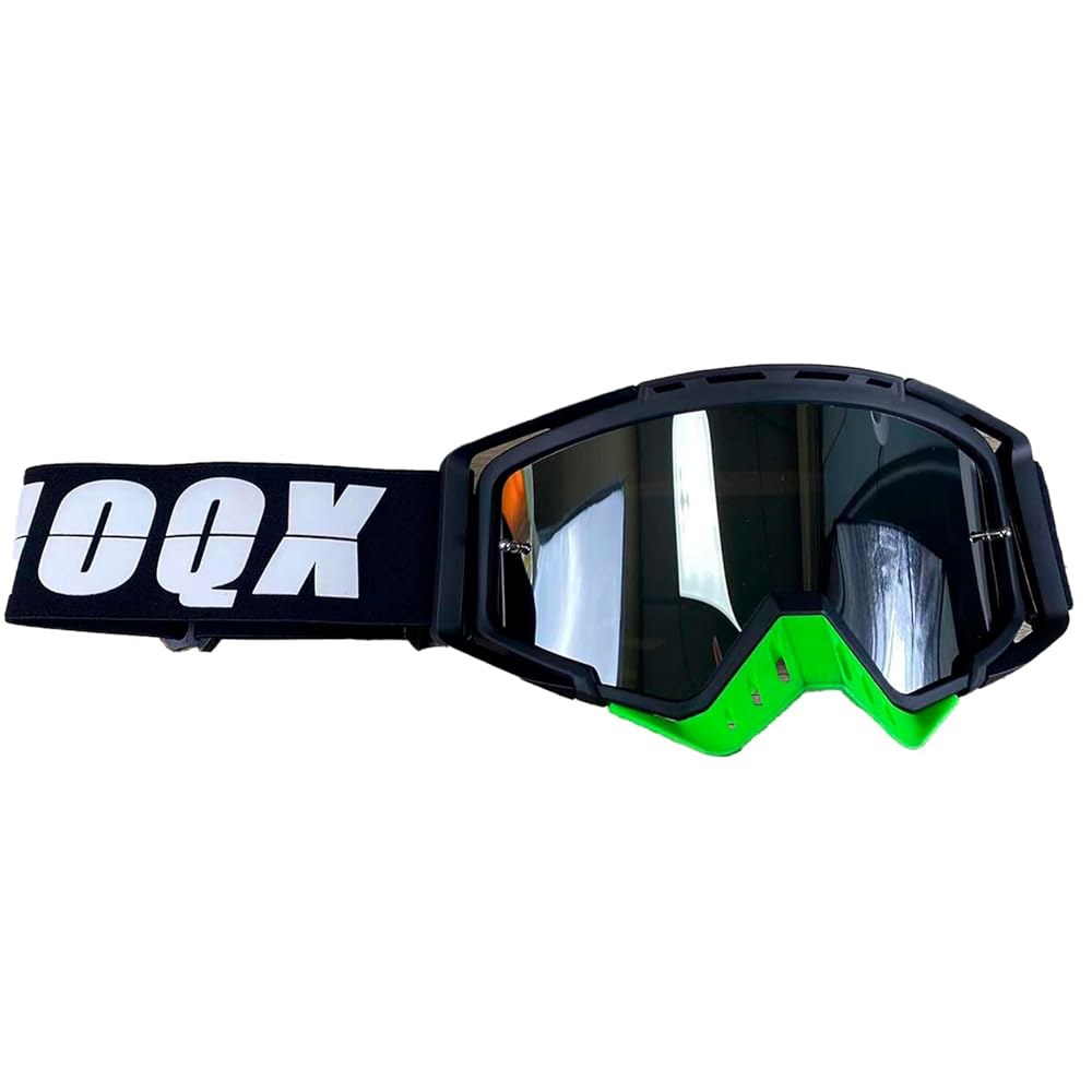 TR 10QX 모토크로스 MX 고글 + 추가 렌즈 바이저 오프로드 고글(블랙-그린) 렌즈가 있는 더트 바이크 Black - 상세 이미지 3