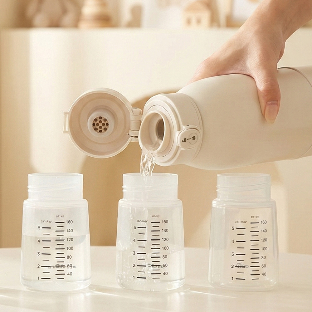 장바군이 휴대용 분유포트 500ml 무선 전기포트 여행용 100도가열