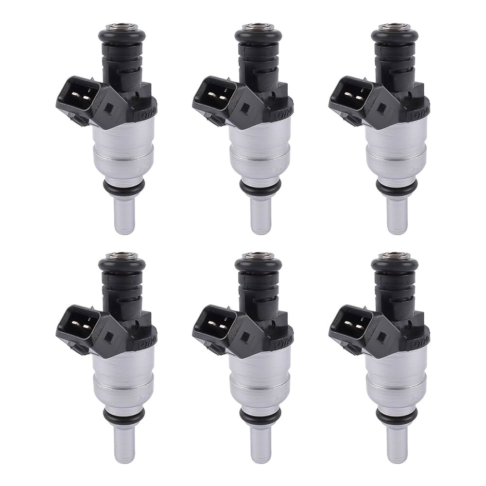 Generic Set of 6 Fuel Injectors 1427240 Replacement for BMW 320i 323i 325ci 325i 325xi 525i 528i X3 - 상품 이미지