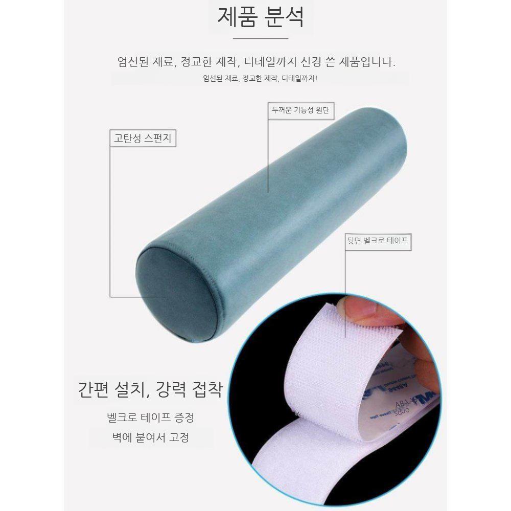 메모리폼 요추 베개 허리 받침대 베이지색 경추 베개 10cmx50cm - 상세 이미지 4