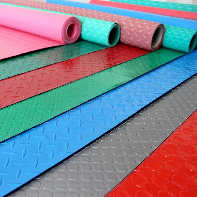 PVC 고무 논슬립 매트 미끄럼방지 바닥 장판 깔판 레드 헤링본 0.6m x 0.5m 레드 - 상품 이미지