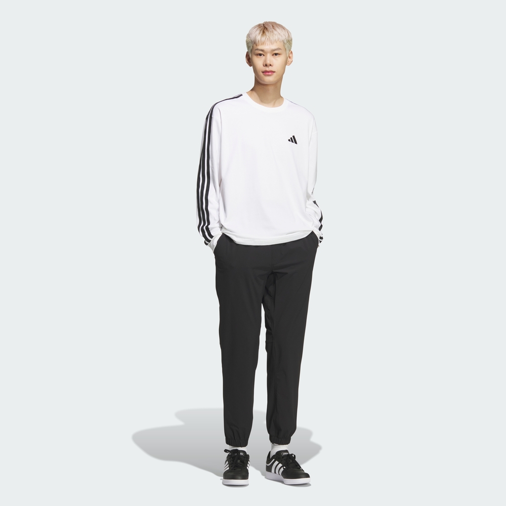 [아디다스 공식] ESSENTIALS PLUS LOOSE FIT 3 STRIPES SINGLE JERSEY 롱 슬리브 티셔츠 KF3731 - 상세 이미지 3