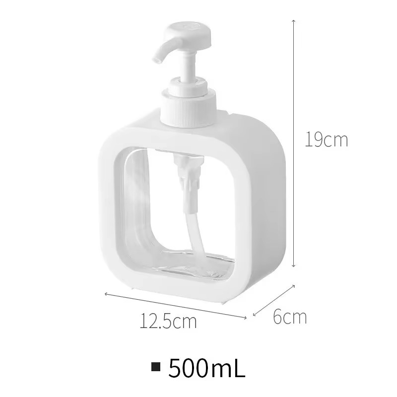 세제 샴푸 린스 투명 펌프 디스펜서 리필용기 공병 핸드워시 바디워시 300ml 500ml - 상세 이미지 2