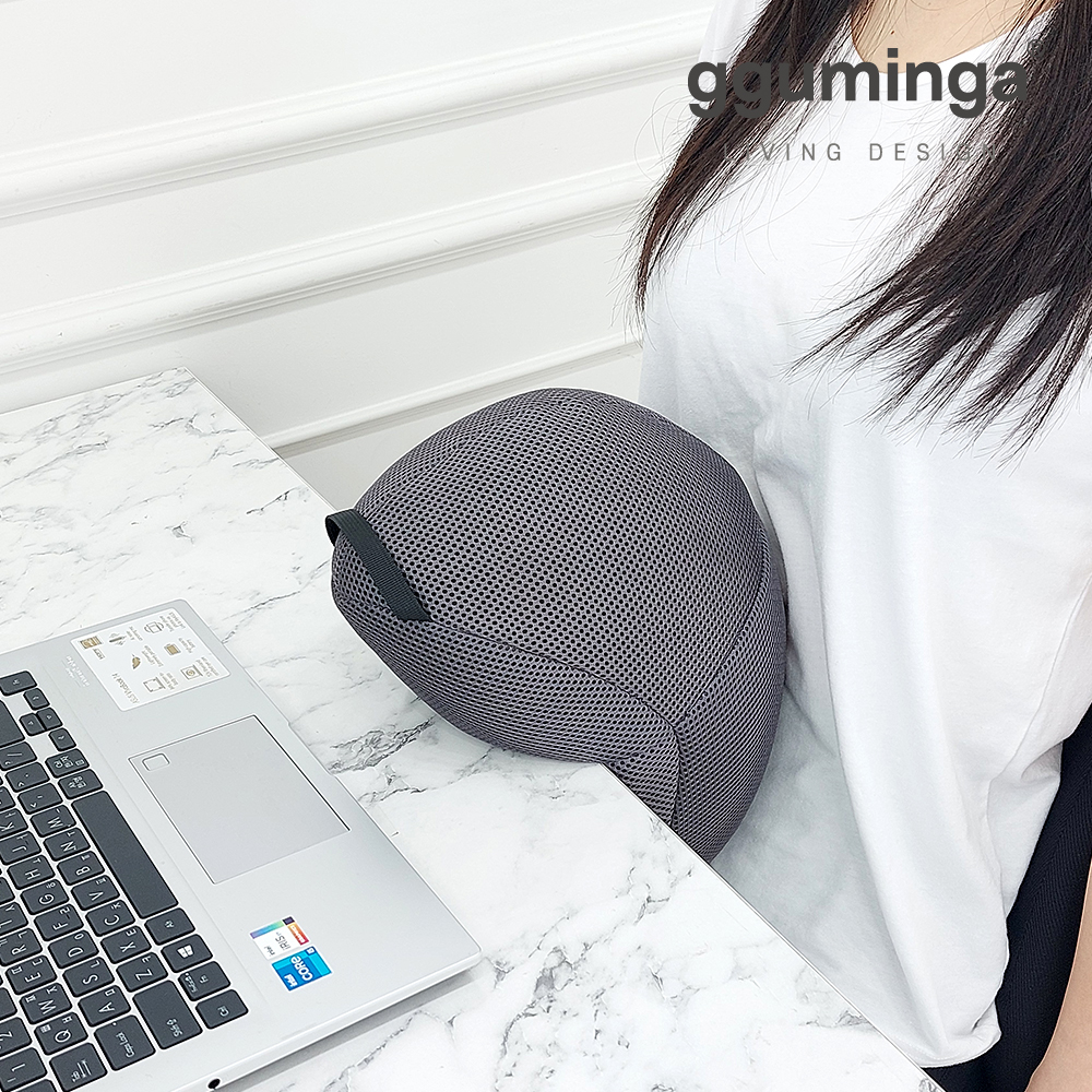 바른자세 허리 배 쿠션 요추 베개 전만 배받이 등 사무실 의자 쿠션 소형