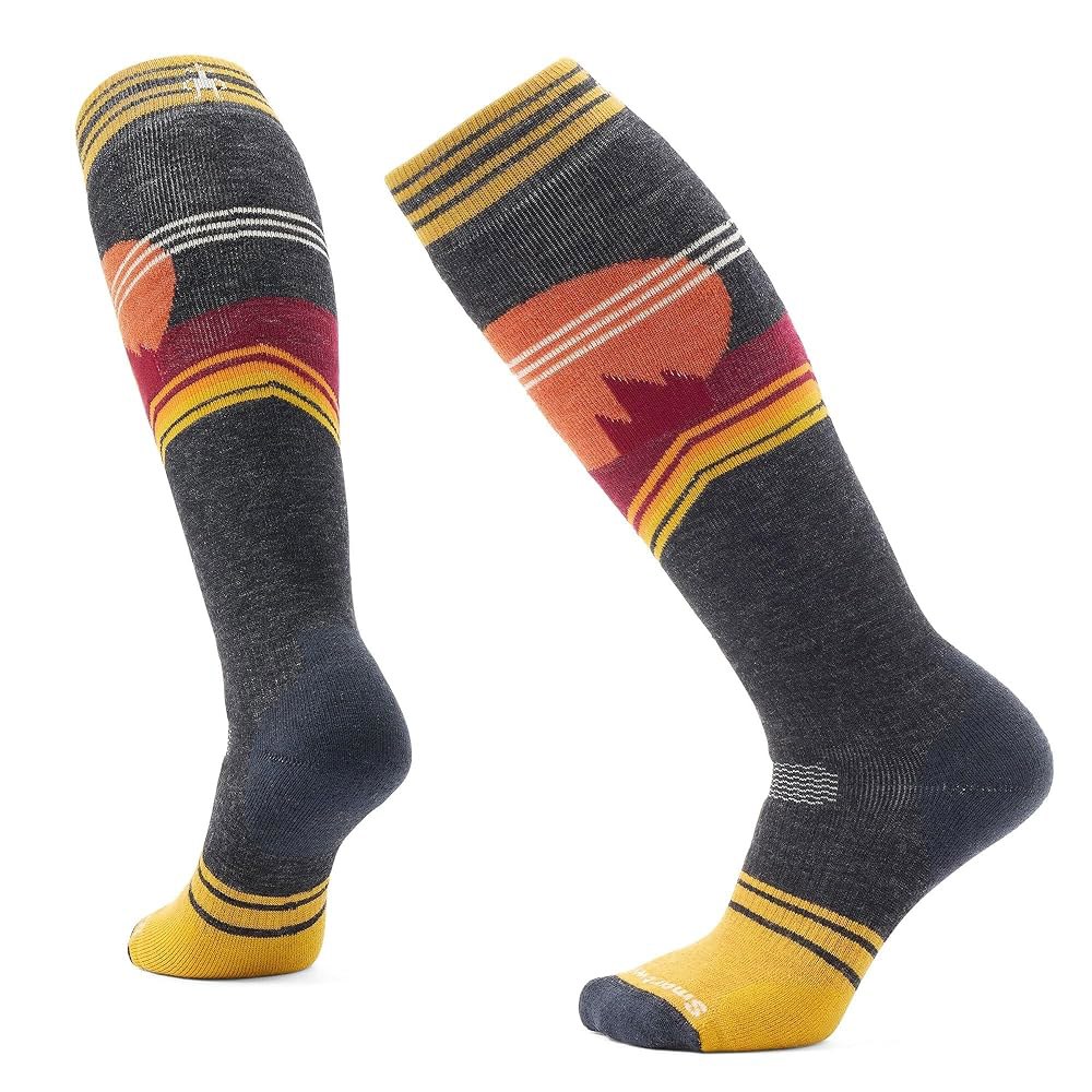 Smartwool 여성용 스노우보드 풀 쿠션 문 에너지 오버 더 카프 양말, 허니 골드, 미디엄 Honey Gold Small - 상품 이미지
