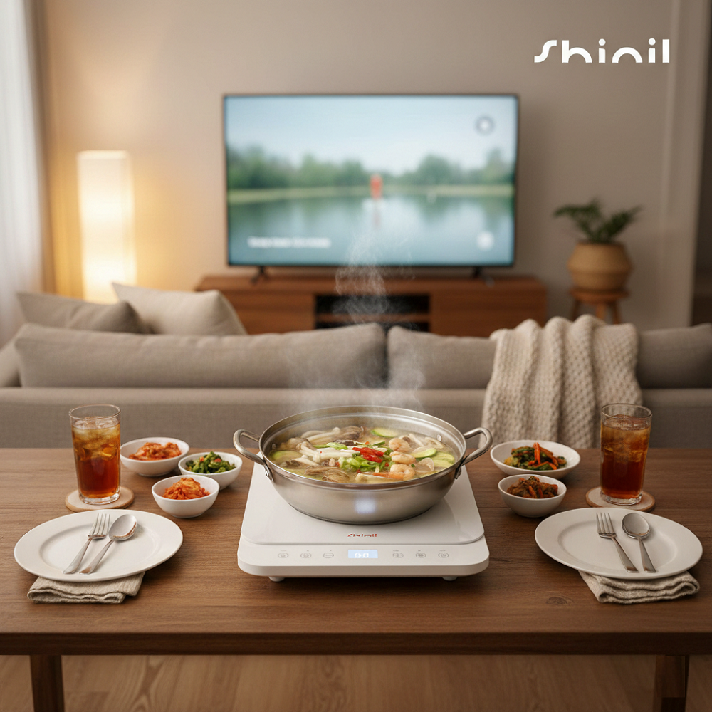 신일 1구 인덕션 전기 레인지 가정용 업소용 휴대용 탕비실 미니 슬림 캠핑