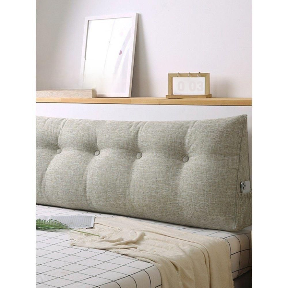 침대 등받이 쿠션 가을 향수 색상 (면 리넨) 길이 60 x 높이 50 x 두께 20cm - 상세 이미지 4