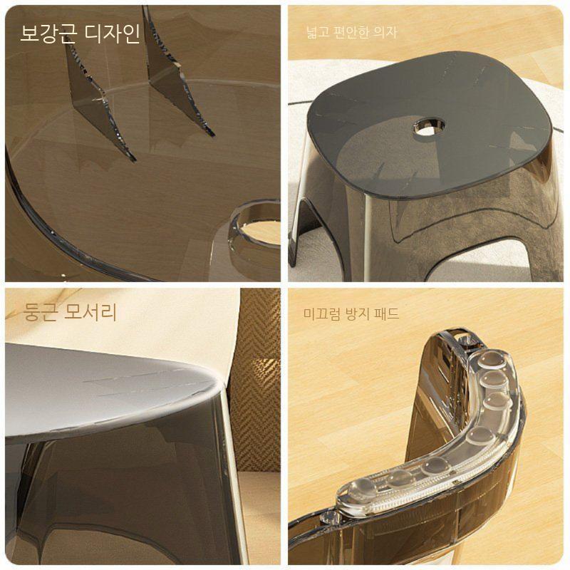 현관 신발착용 스툴 회색 2개 소형 두꺼운 타입 - 상세 이미지 4