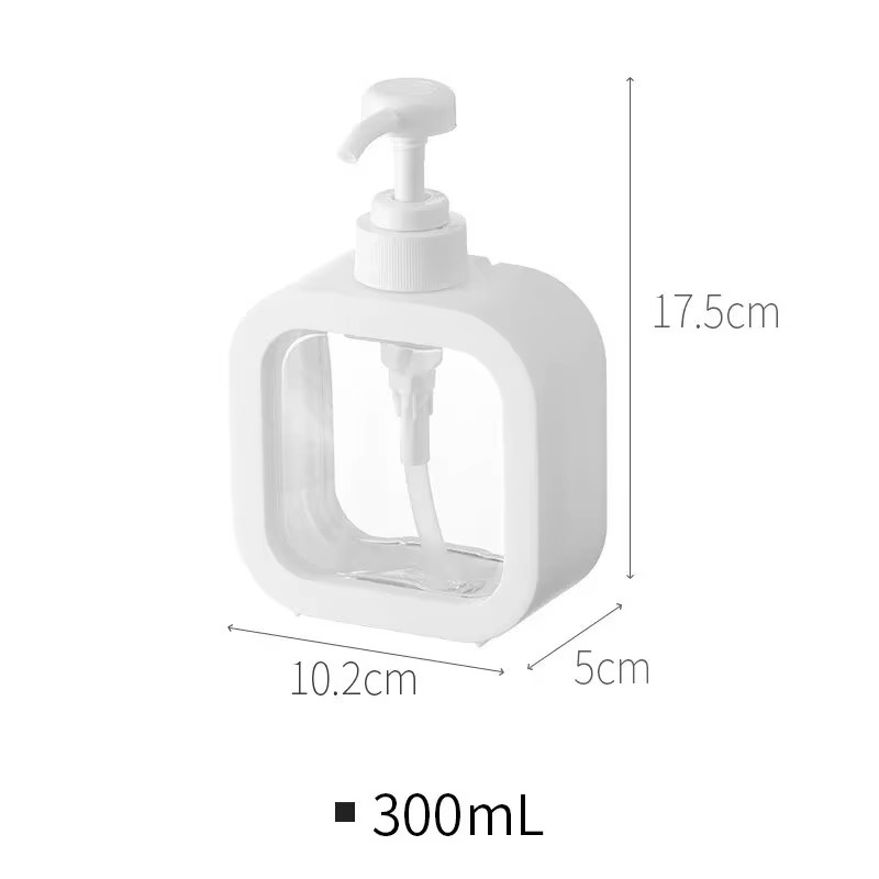 세제 샴푸 린스 투명 펌프 디스펜서 리필용기 공병 핸드워시 바디워시 300ml 500ml - 상세 이미지 3