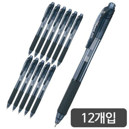 펜텔)에너겔X 니들포인트(BLN105/0.5mm/흑)-다스(12개입)
