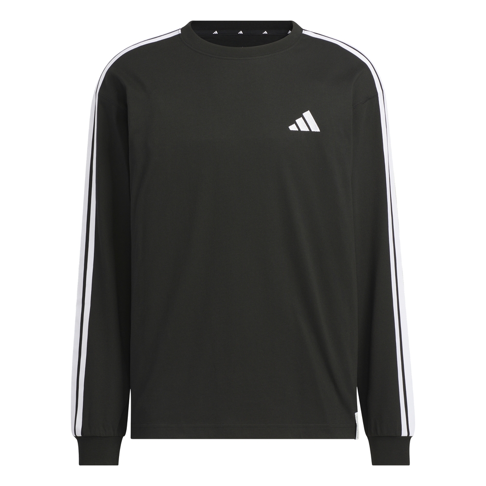 [아디다스 공식] ESSENTIALS PLUS LOOSE FIT 3 STRIPES SINGLE JERSEY 롱 슬리브 티셔츠 KF3728 이미지 6