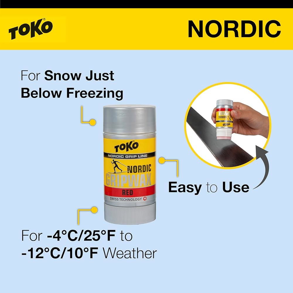 TOKO Nordic Grip 스키 왁스 레드 25g(0.9온스) red 25g - 상세 이미지 2