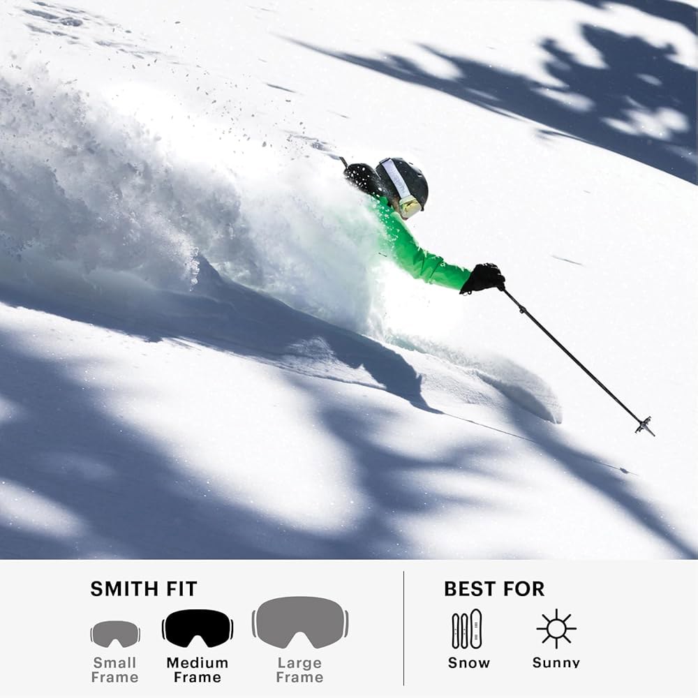 SMITH Frontier 스노우 고글 - Carbonic-X 렌즈가 있는 성인용 스키 및 스노우보드 고글, 통풍, 김 서림 방지 성능 100 자외선 차단 남성 여성용 트루 블루, - 상세 이미지 2