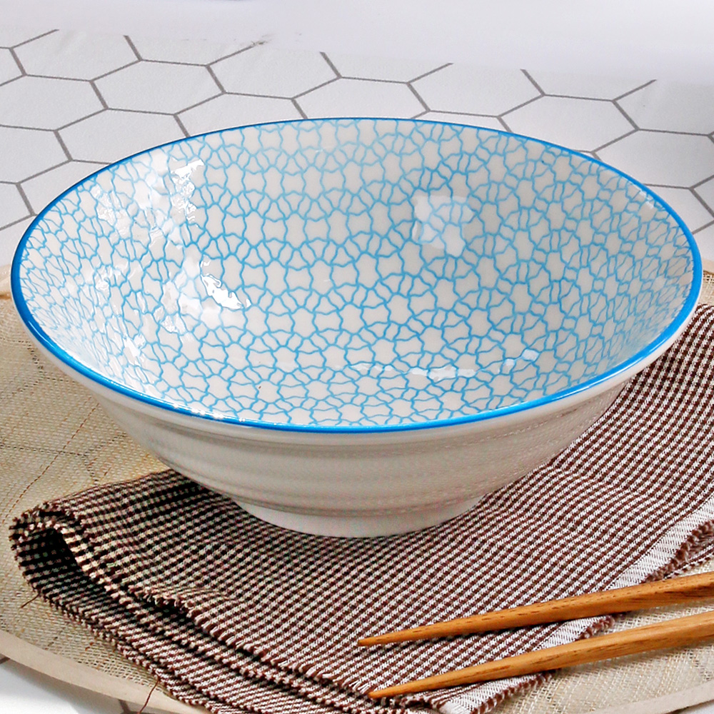 아키 도자기 면기 라면 냉면 우동 일본 라멘 비빔밥 그릇 1개, 20.5cm, KT-24 - 상세 이미지 5