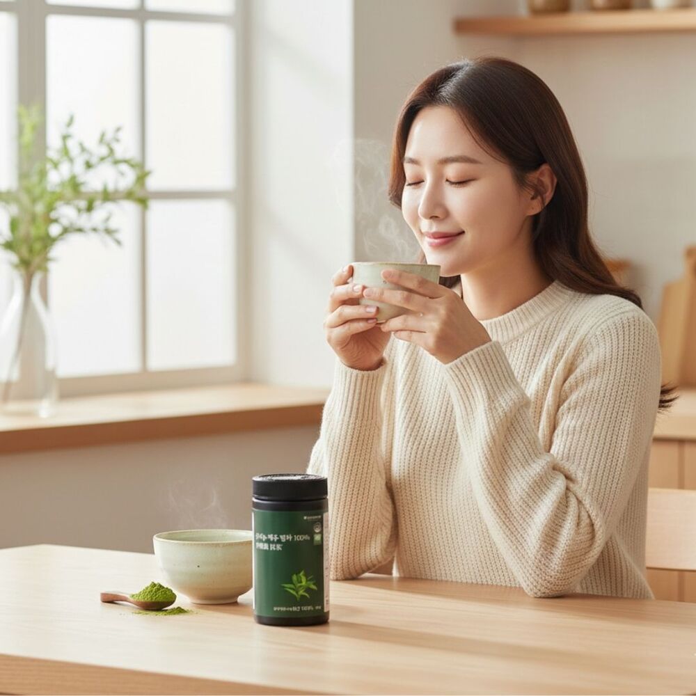 유기농 제주 말차 라떼 말차뜻 녹차 효능 차이 가루 먹는법 100g - 상품 이미지