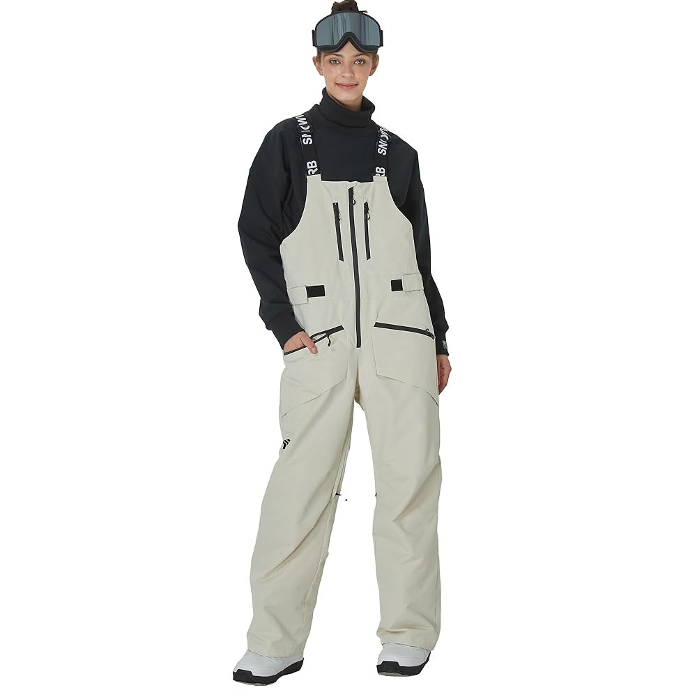 SNOWVERB Mountain Baggy Outdoor Research 스노우 오버롤, 방수, 조절 가능한 스키 스노우보드, 스트리트웨어 턱받이, 겨울 스포츠용 - 상품 이미지