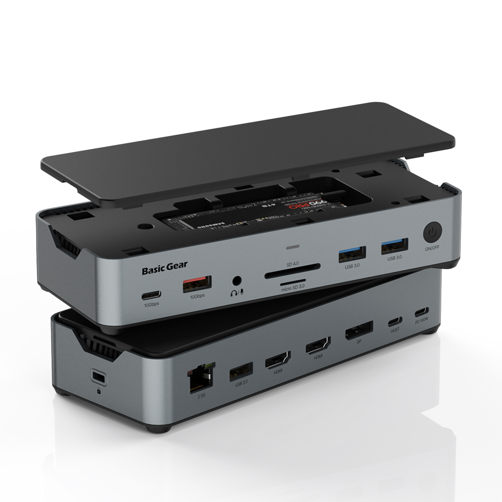 C타입 노트북 멀티 허브 독 썬더볼트 USB4 호환 15in1 도킹스테이션