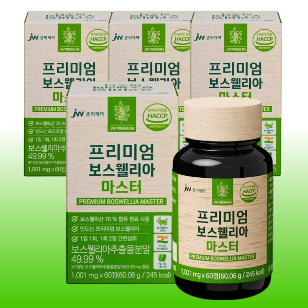 JW중외제약 보스웰리아 프리미엄 보스웰릭산 관절 마스터 60정, 4개 - 상품 이미지