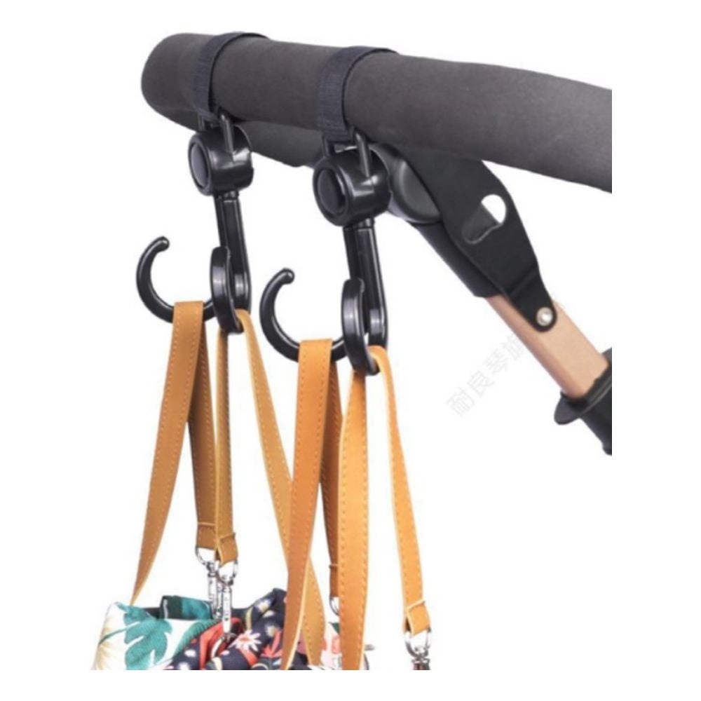 오토바이 자전거 유모차 360도회전 다용도 고리 후크 1.블랙