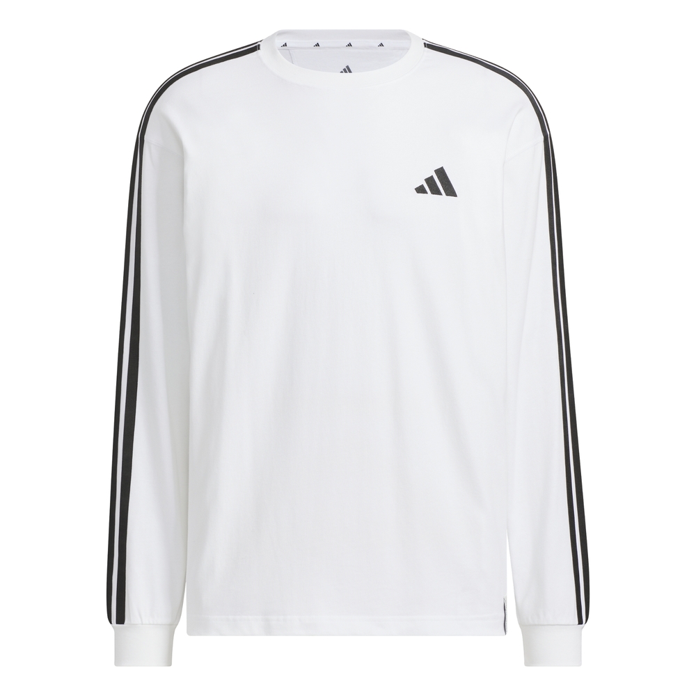 [아디다스 공식] ESSENTIALS PLUS LOOSE FIT 3 STRIPES SINGLE JERSEY 롱 슬리브 티셔츠 KF3731 이미지 6