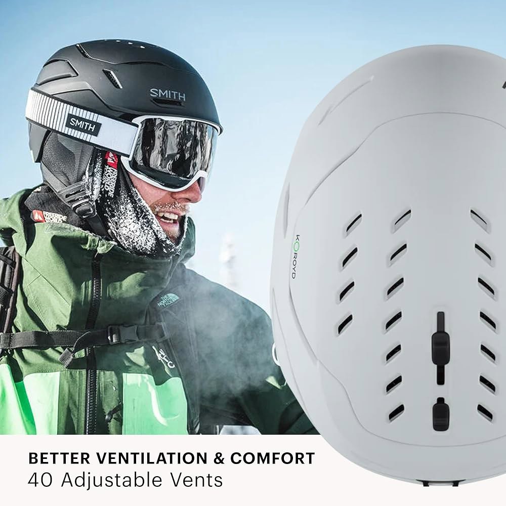 SMITH Vantage 2 MIPS 헬멧 기술 + Koroyd 커버리지가 적용된 성인용 스노스포츠 - 스키 및 스노우보드를 위한 경량 보호 남성 여성용 화이트, 스몰 - 상세 이미지 3