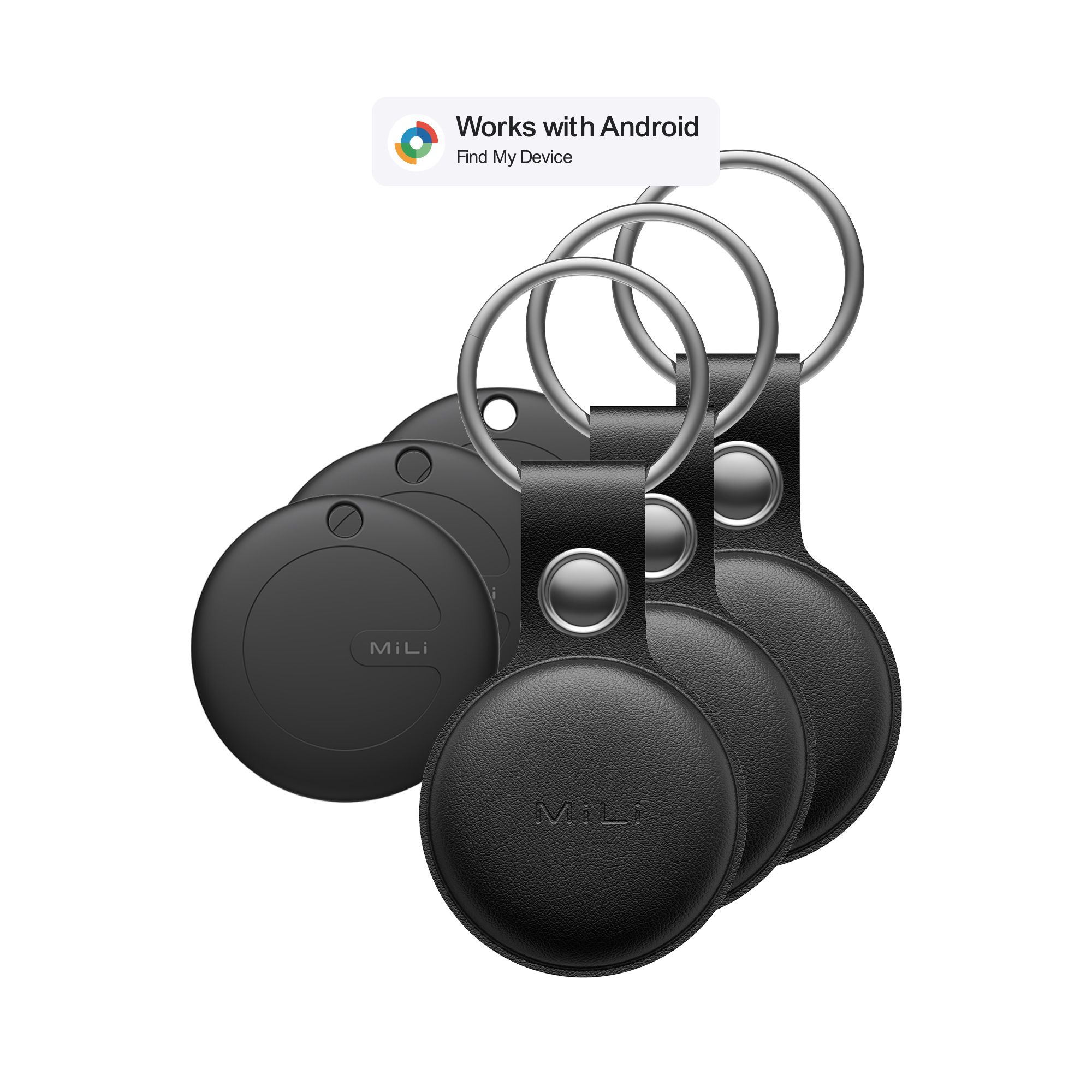 Mili 미태그 위치추적기 갤럭시 스마트태그 에어태그 홀더 미아방지 태그 가죽케이스 3개