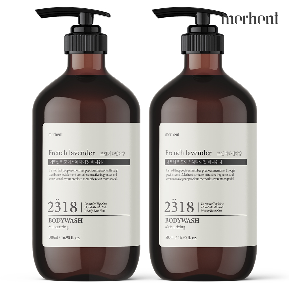 1+1 메르헨트 모이스처라이징 바디워시 500ml 프렌치라벤더향 약산성 향기좋은 샤워젤 - 상품 이미지