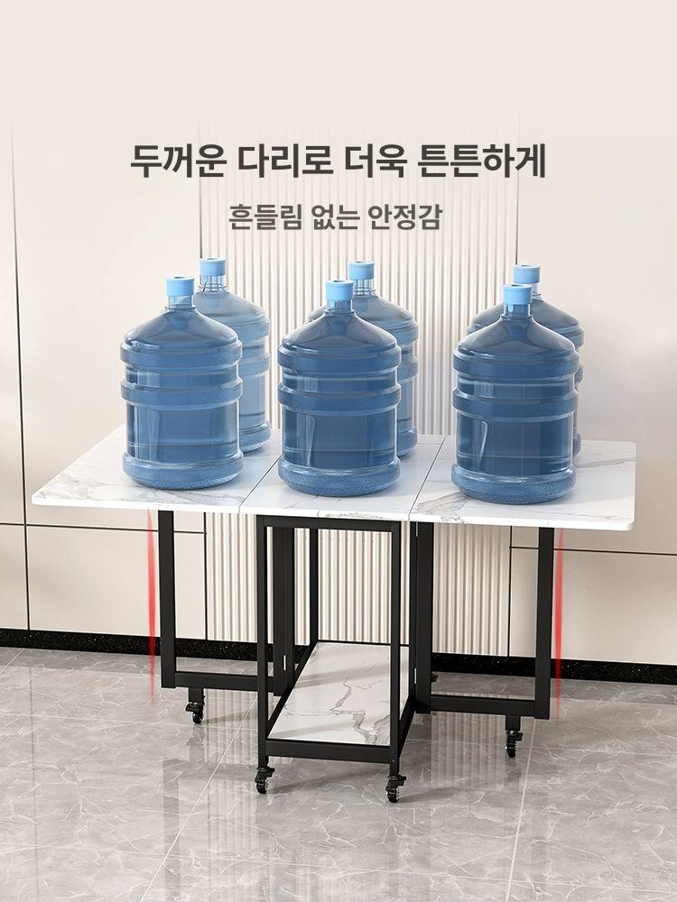 6인용 접이식식탁 카페 간편 원목 마당 원형 다용도 리얼 락 1.2m 식탁 - 상세 이미지 5