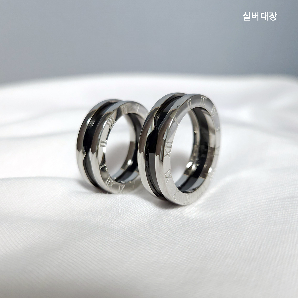 써지컬 반지 레이어드 링 선물 패션 써지컬스틸 반지 - 상세 이미지 3
