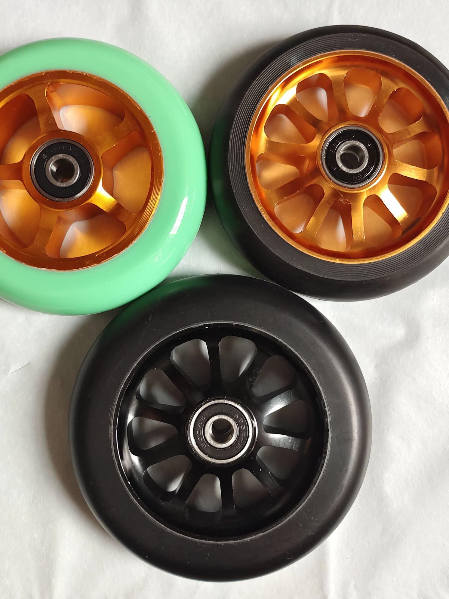 킥보드 스턴트 스쿠터 큰바퀴 두발 묘기용 교체 알루미늄 100 x 24mm 고탄소강 - 상세 이미지 5