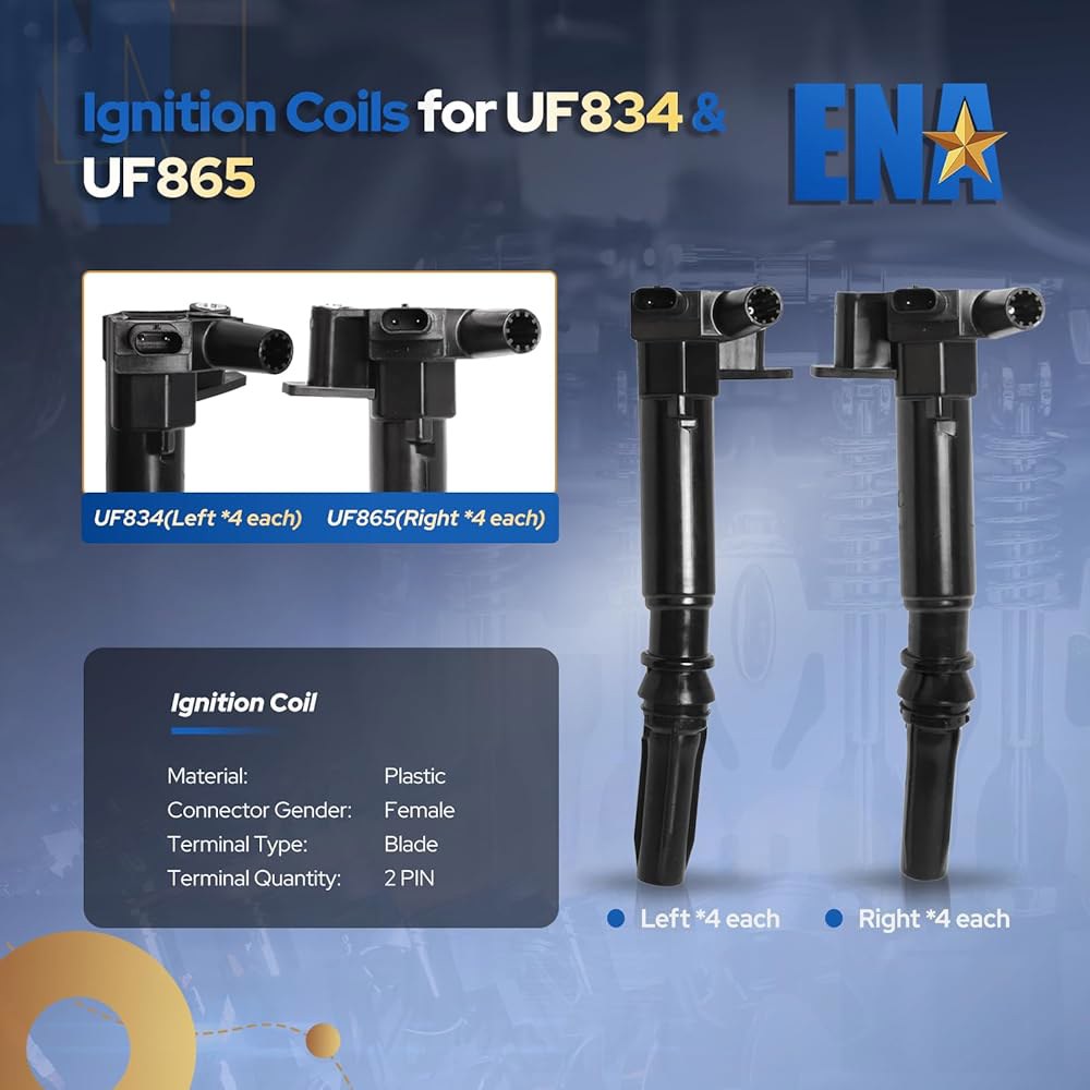 포드 E-350 E-450 2018 F-250 F-350 2019 슈퍼 듀티 6.2L와 호환되는 왼쪽 및 오른쪽 점화 코일 8개 세트 - 상세 이미지 2