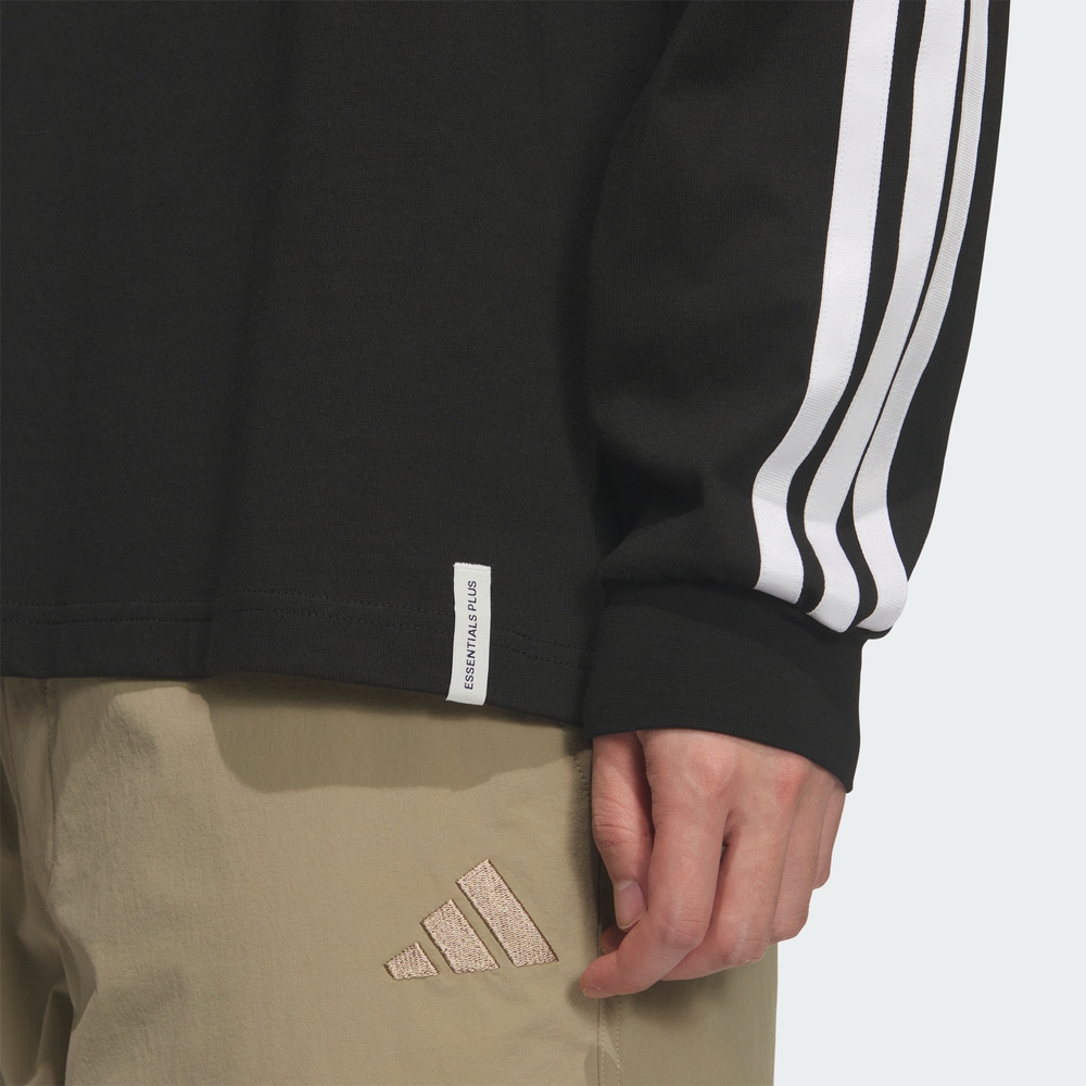 [아디다스 공식] ESSENTIALS PLUS LOOSE FIT 3 STRIPES SINGLE JERSEY 롱 슬리브 티셔츠 KF3728 이미지 7