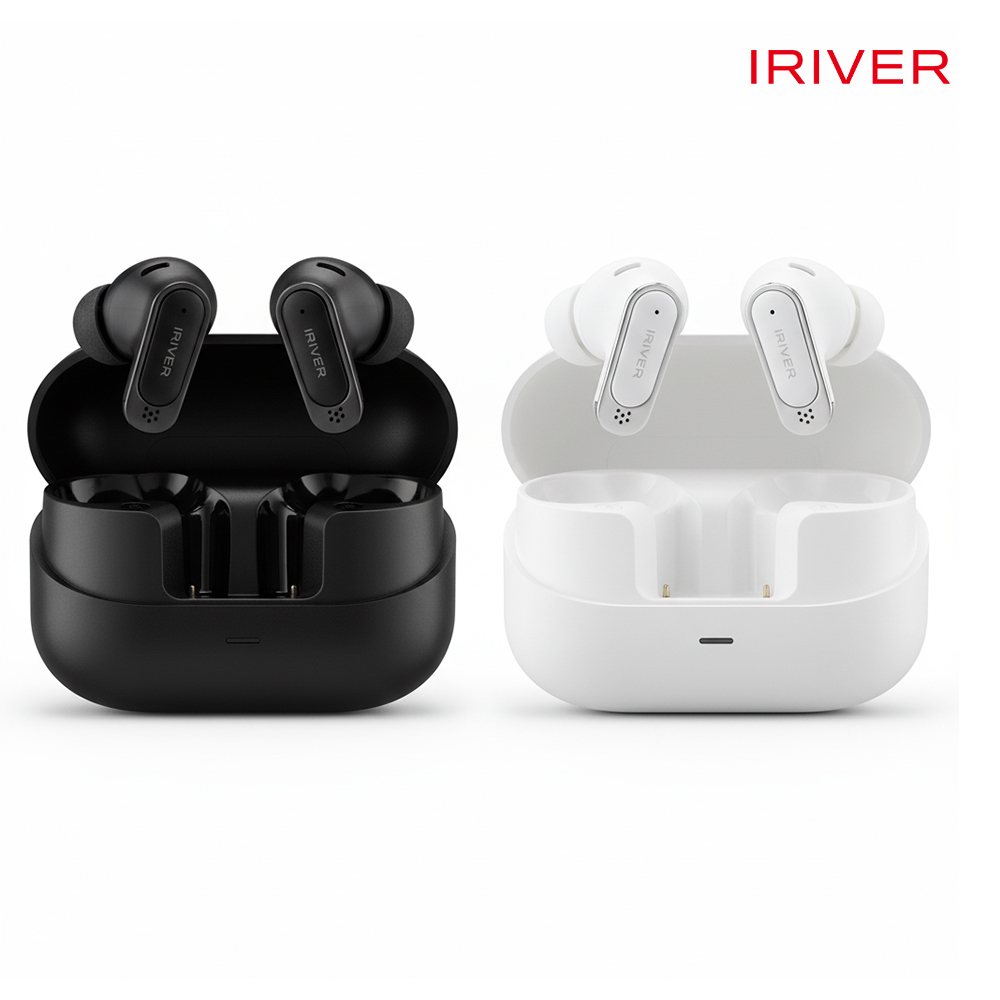 가벼운 무선 블루투스 이어폰 아이리버 IB-T4030BT 커널형 휴대용스트랩 블랙 화이트 제품 이미지