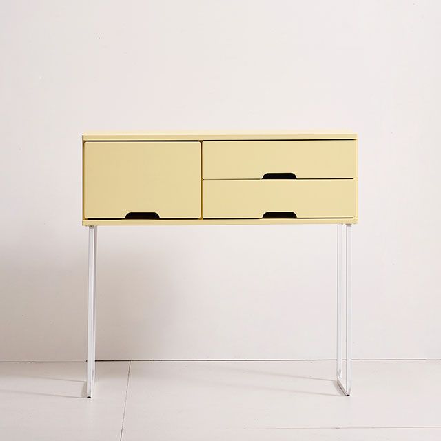 가구의서 버터화이트 입식 화장대 버터, 835x300x805mm - 상품 이미지