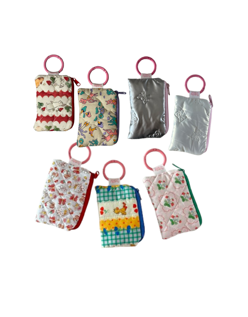 오해피 미니 파우치 화장품 여성용품 립스틱 차키 키링