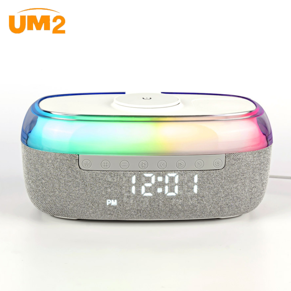 UM2 3in1 무선충전기 블루투스 스피커 맥세이프 시계 알람 RGB무드등 UMWH-BT15WLED - 상세 이미지 2