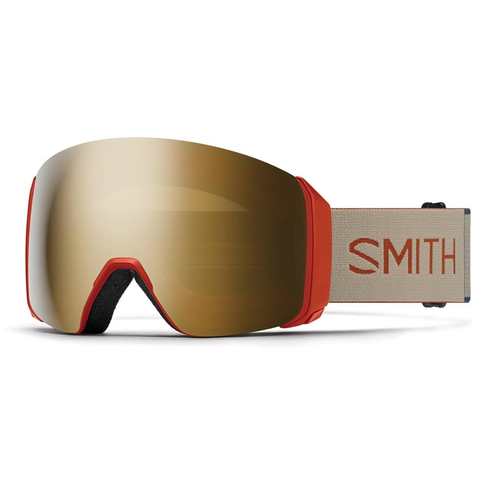 SMITH 4D Mag XL 스노우 고글 - 성인용 스키 및 스노우보드 고글, 버드아이 시야, 김 서림 방지 성능 100 자외선 차단 기능 남성 여성용 러스트, 크로마팝 선 블랙 - 상품 이미지