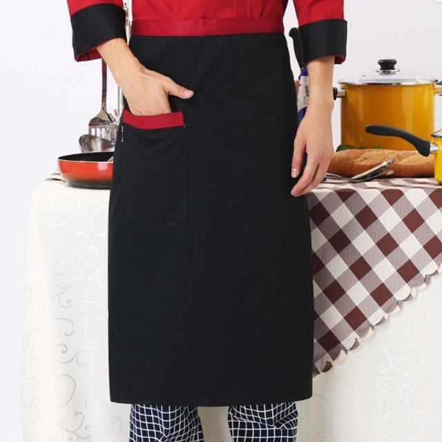 카페 바리스타 제빵 홀서빙 하프랩 앞치마 레드