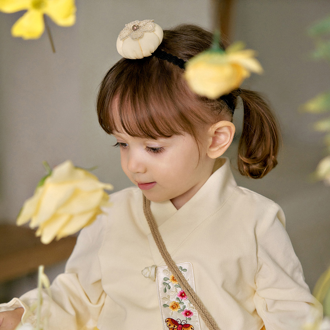 여아 유아 한복 장신구 머리장식 공주 호박 헤어밴드 - 상세 이미지 2