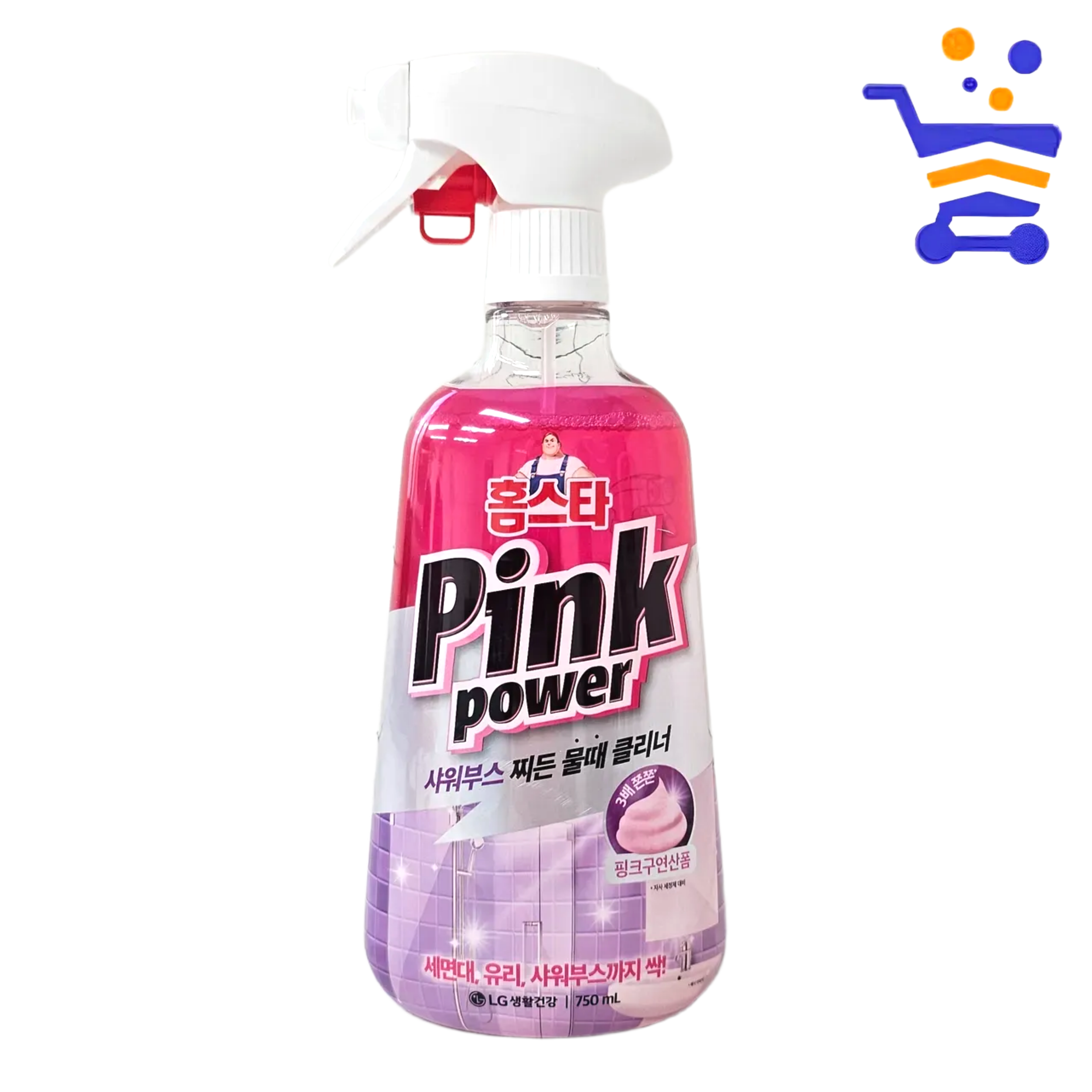 홈스타 핑크파워 샤워부스 찌든 물때 클리너 750ml (4635) - 상품 이미지